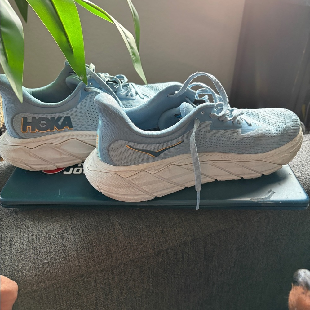 Hoka Light Blue Athletic Running Shoes